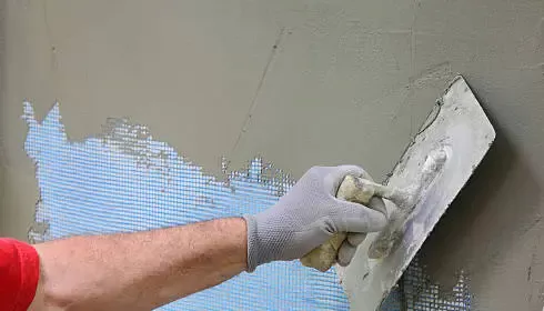 Malla de fibra incrustada