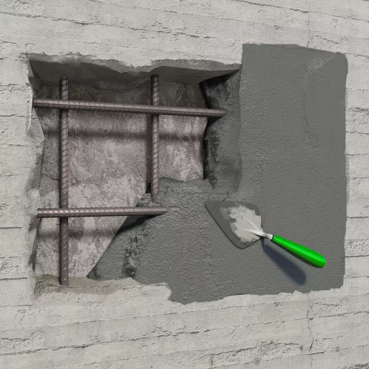 Reparación de mortero